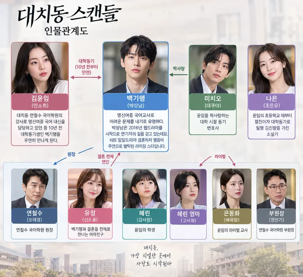영화 대치동 스캔들 결말 해석 & 줄거리 관람평 리뷰! 미생들의 연애(평점) 영화 대치동 스캔들 인물관계도