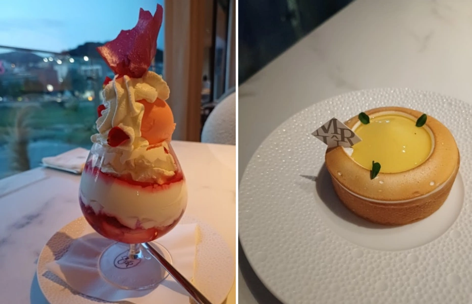 디저트의 왕 한남동 파티세리 & 샬롱 드 뮤흐 셰프 파티시아 최규성 파티시에 프로필 이스파한 파르페 / 올리브 시트롱 (& 자스민 그린티)