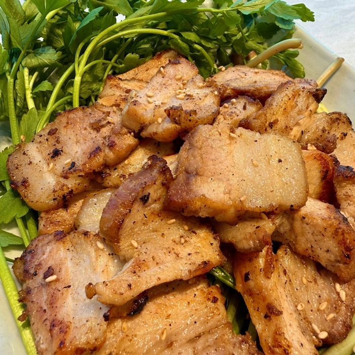 오션뷰 고등어구이 땡길땐 부산 광안리 고결담 한식 맛집 (돌솥밥 & 생선찜) 고결담 삼겹살 미나리 정식 17000원