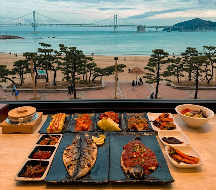 오션뷰 고등어구이 땡길땐 부산 광안리 고결담 한식 맛집 (돌솥밥 & 생선찜) 부산 광안리 고결담 상차림