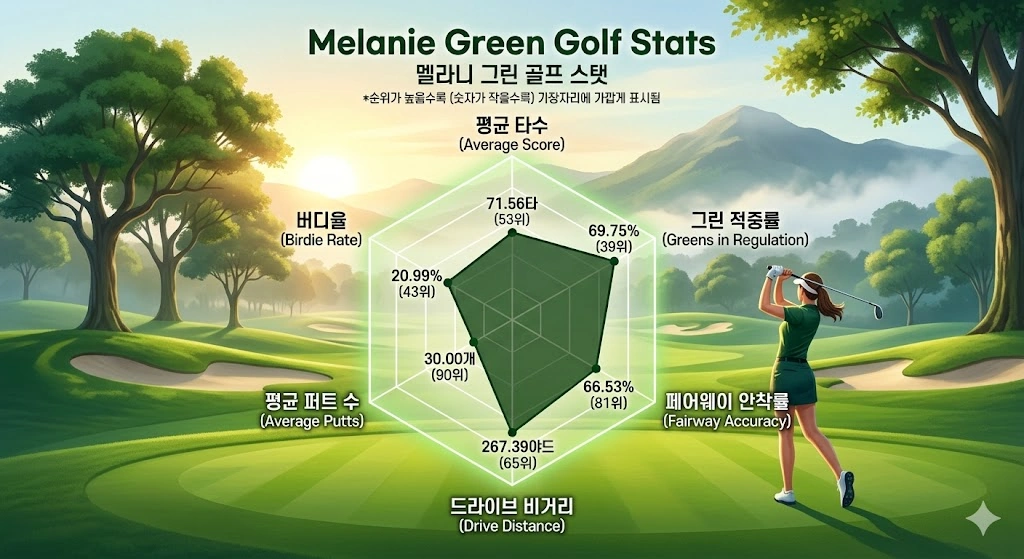엡손 투어 휩쓴 LPGA 멜라니 그린 프로필 & 골프 클럽 수상 상금 일정 신인상 멜라니 그린 골프선수 스탯