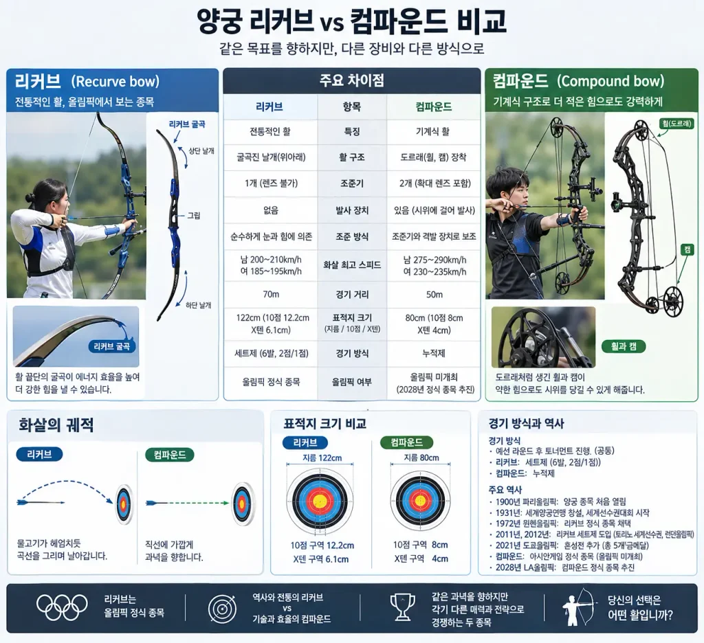 박정윤 양궁 프로필·150점 만점의 컴파운드 신궁 (나이 인스타 수상) 양궁 박정윤 컴파운드 리커브 차이